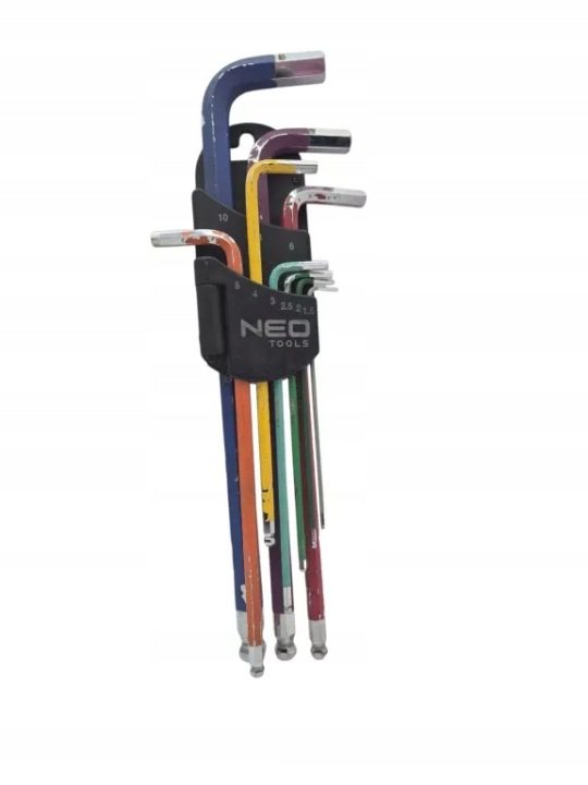 Ключ шестигранный NEO TOOLS TORX цветной 9 шт. сталь stopowa, фото 1