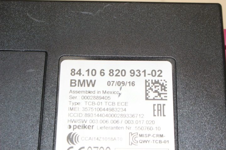 Блок управления Telematik BMW X1 F48 F46 F22 F30 6820931, фото 6