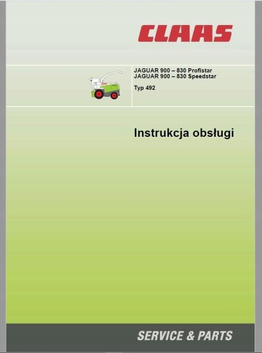 Инструкция obsł CLAAS JAGUAR 830 850 870 890 900, фото 1