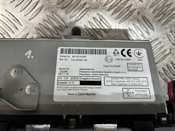 PEUGEOT 108 CITROEN C1 AYGO II МАГНИТОЛА ШТАТНАЯ 86120-0H050 ОРИГИНАЛ, фото 2