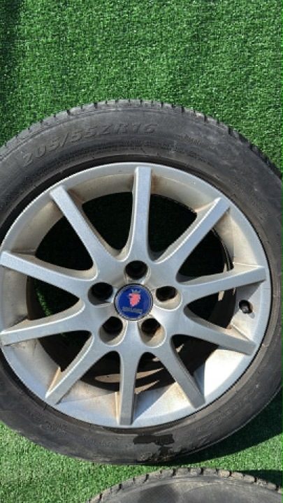 Литые диски колеса Saab OE 93 9-3 5x110 alu43 шины 205/55/16, фото 9