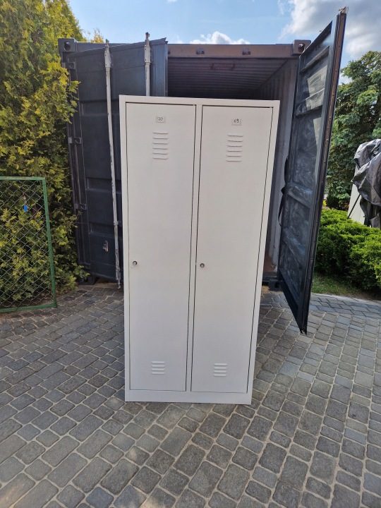 Шкаф РАБОЧИЙ для одежды металлический pracownicza двухдверный 180x60x50cm Mega-M, фото 1