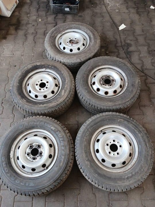 5x Колеса Fiat Ducato III Комплект + Запаска Firestone Vanhawk Winter 225/70/15C, фото 1