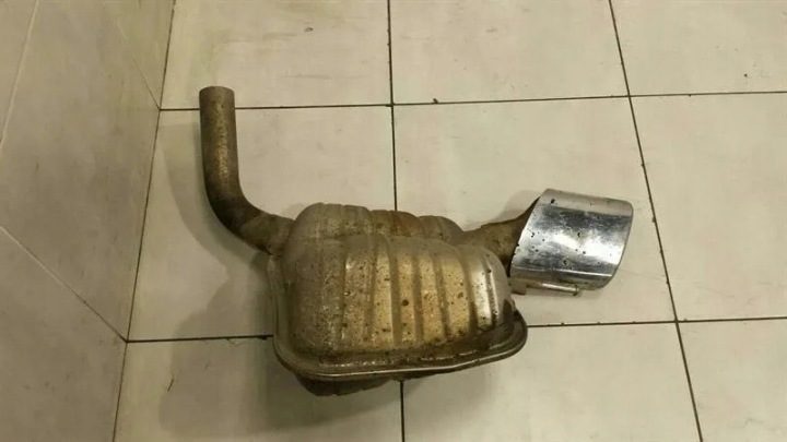 Mercedes SL350 R230 выхлоп silencer A2304900021 silencer левый, фото 4