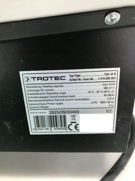 Отопитель электрический Trotec 5 кВт, фото 5