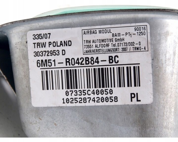 ПОДУШКА ПАССАЖИРА AIRBAG FORD FOCUS C-MAX MK1 KUGA MK1 6M51R042B84BC, фото 7