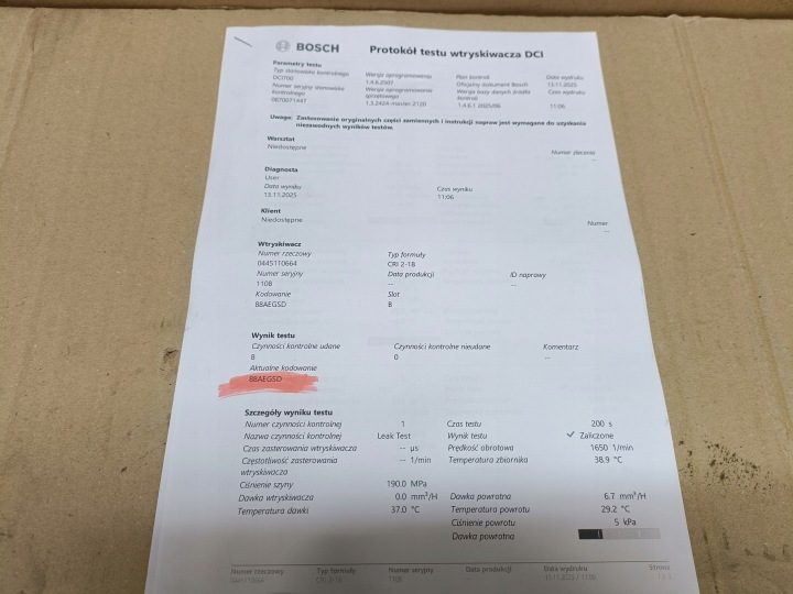 ПРОВЕРЕННАЯ ФОРСУНКА JAGUAR XE X760 0445110654 G4D3-9K546-AA 2.0D (204DTD), фото 3