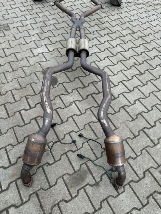 Выхлоп, глушитель, katalizator,exhaust Mercedes SL R230, РЕСТАЙЛИНГ, SL550, OM273,V8, фото 10