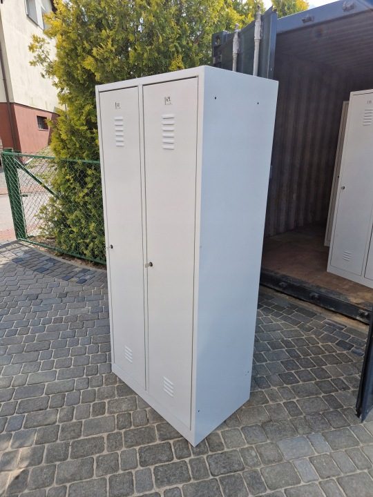 Шкаф РАБОЧИЙ для одежды металлический pracownicza двухдверный 180x60x50cm Mega-M, фото 2