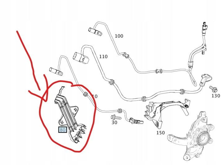 MERCEDES S-КЛАСС W222 C217 НАПРАВЛЯЮЩАЯ ПРОВОДОВ ЗАДНЯЯ Г., фото 3