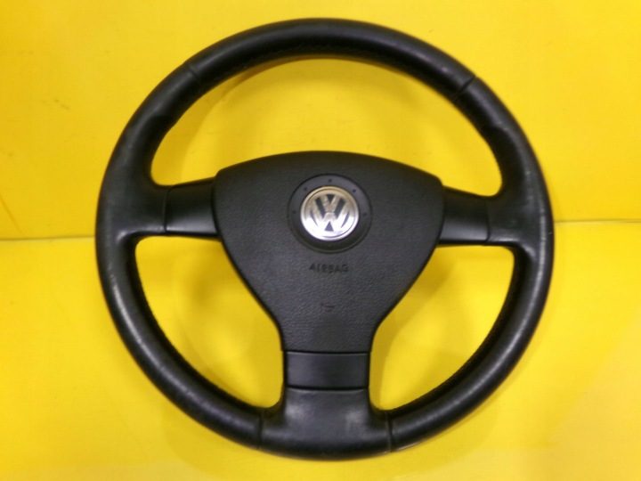 РУЛЬ КОЖАНЫЙ С ПОДУШКОЙ VOLKSWAGEN GOLF V 1K0419091 NR163, фото 2