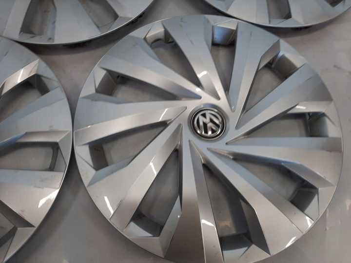 4× Колпак Volkswagen OE Оригинальный 15" серебристый, фото 5