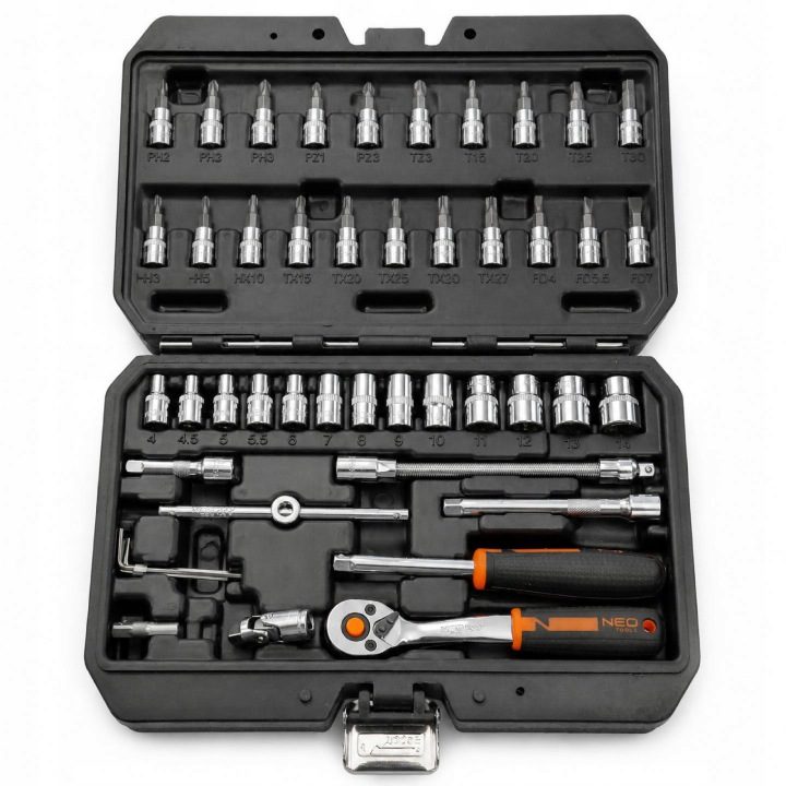 Комплект Ключей Торцевых Neo Tools 46 шт. 1/4", фото 2