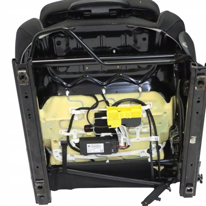 Mini F55 Сиденье Sport Переднее Левое С подогревом Полукожа Карбон Черный, фото 12