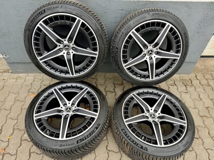 ЛИТЫЕ ДИСКИ MERCEDES EQE 43 AMG 4Matic V295 Оригинальные 20 Зимние Черные МАТОВЫЕ, фото 2