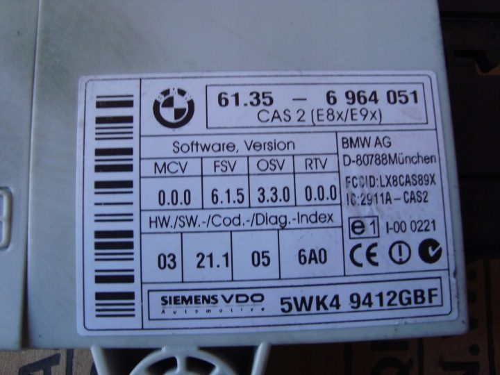 BMW E90 E91 E92 E87 БЛОК УПРАВЛЕНИЯ CAS 6964051, фото 2