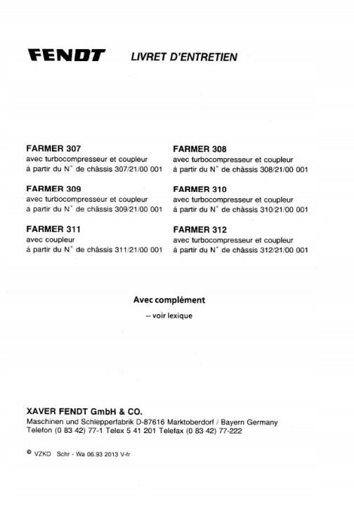 Инструкция ob FENDT Farmer 307 308 309 310 311 312, фото 3