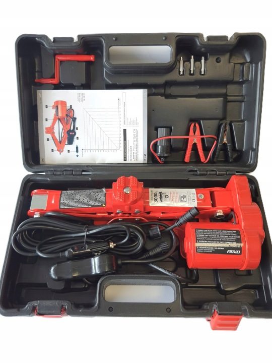 Домкрат ромбический Amio 3000 кг 12V 120-350 мм, фото 1