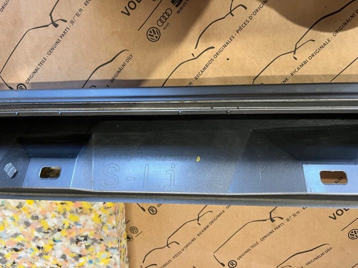 Audi A7 C7 4G8 S Line рестайлинг накладка порога левая оригинал LX7P 4G8853859J 17 г., фото 6