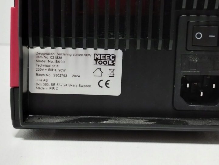 Станция паяльная 90W 180–480°C 230V Meec Tools, фото 6