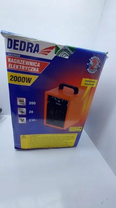 Отопитель электрический Dedra 2 кВт - DED9920 Вентилятор Обогреватель Farelka, фото 1
