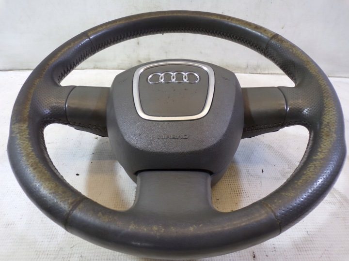 РУЛЬ С ПОДУШКОЙ AUDI A4 B7 ЛЕПЕСТКА КОЖА ПЕРФОРИРОВАННАЯ, фото 4