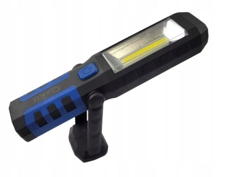 GEKO Лампа переносная 3W+3W LED COB 1200 мАч с кронштейном и magnesem G15113, фото 6