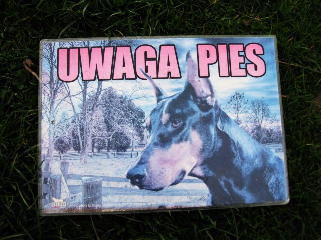 Uwaga Zły Pies Табличка Informacyjna, фото 1