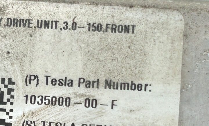 ДВИГАТЕЛЬ ЭЛЕКТРИЧЕСКИЙ ПЕРЕДНИЙ TESLA MODEL S 1035300-00-F, фото 5