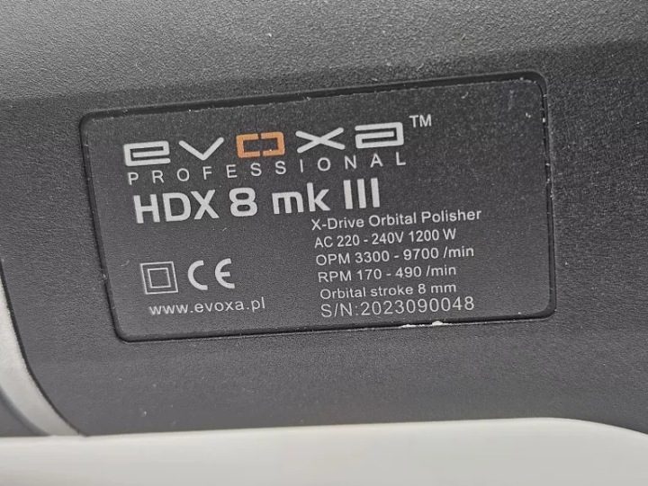 Полировальная машинка orbitalna Evoxa HDX8 1200 Вт, фото 4