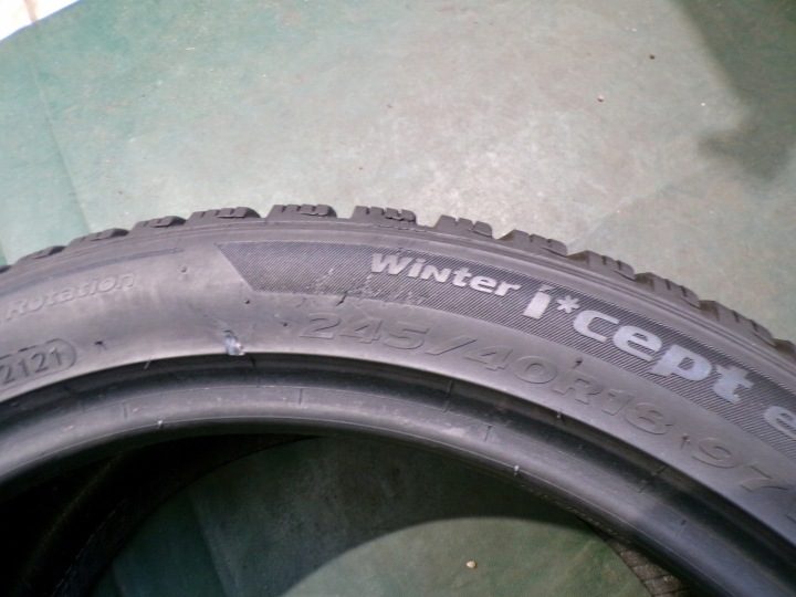 Шина зимняя Hankook Winter i*cept evo3 W330 245/40R18 97 В сцепление на снегу (3PMSF), защита диска, усилитель (XL), фото 9