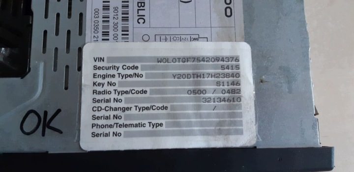 МАГНИТОЛА OPEL CD VDO CDR 500 ASTRA CORSA VECTRA ZAFIRA OMEGA SINTRA FRONTERA, фото 9