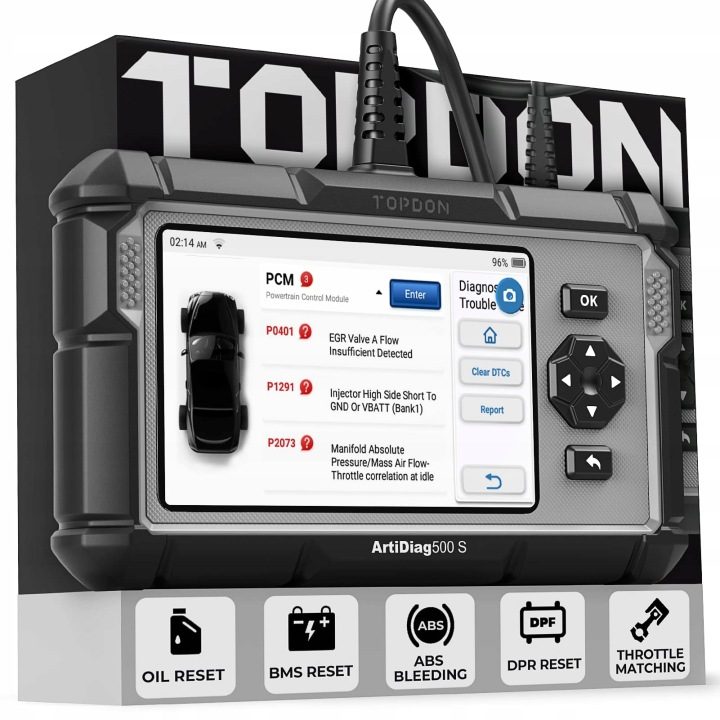 TOPDON ArtiDiag500 сканер OBD2 diagnostyka 4 systemów с językiem polskim, фото 1