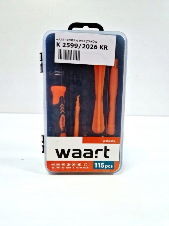 Комплект отверток прецизионных 115 шт. БИТЫ SL PH PZ TORX S HEX M HEX F Waart, фото 1