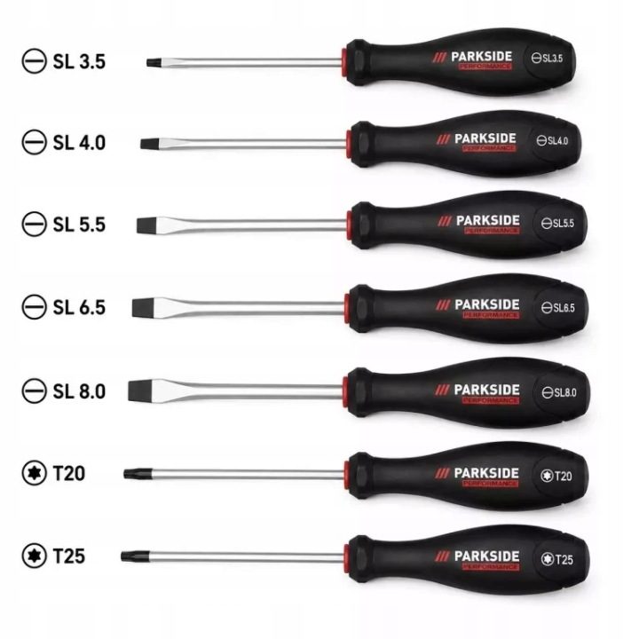 КОМПЛЕКТ ОТВЕРТОК ДЛЯ POBIJANIA PARKSIDE PERFORMANCE TORX SL 7 шт., фото 7