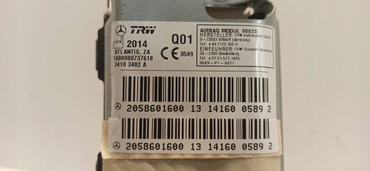 MERCEDES W205 ПОДУШКА БЕЗОПАСНОСТИ КОЛЕННАЯ A20586016900, фото 4