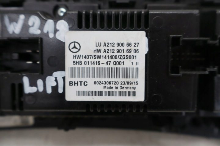 БЛОК УПРАВЛЕНИЯ КЛИМАТОМ MERCEDES W212 УНИВЕРСАЛ РЕСТАЙЛИНГ A2129006627, фото 7