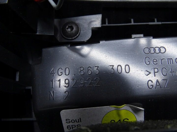 ДЕФЛЕКТОР ОБДУВА ЗАДНИЙ ТОННЕЛЯ ПОЛКА ГНЕЗДО 4G0863300 AUDI A6 C7, фото 8