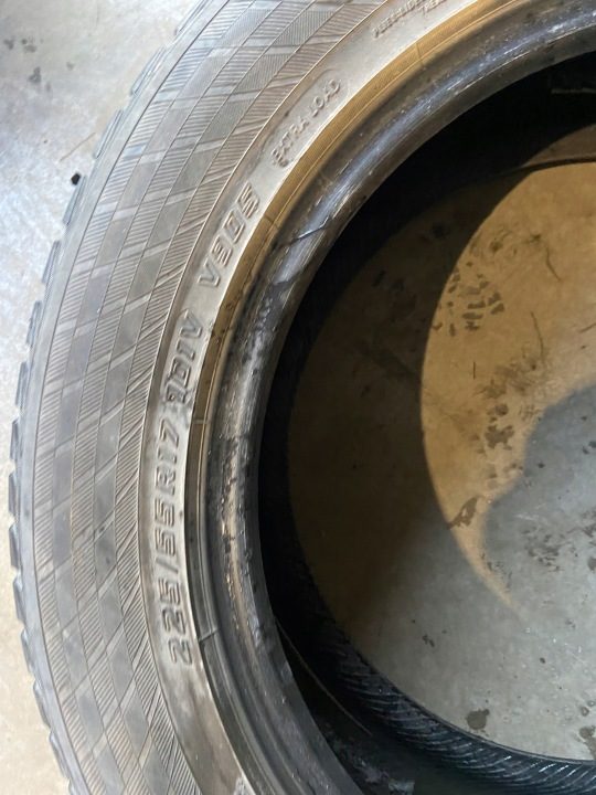 4× Шина зимняя Yokohama W.drive V905 225/55R17 101 В сцепление на снегу (3PMSF), защита диска, усилитель (XL), фото 3