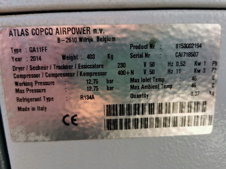 Компрессор масляный Atlas Copco GA 11 VSD FF 500 l 12,5 бар, фото 7