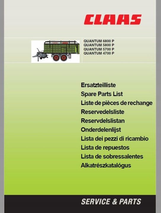 Каталог запчасти CLAAS QUANTUM 6800 5800 5700 4700 P, фото 1