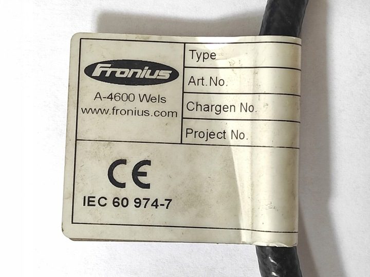 FRONIUS AW5000 КРОНШТЕЙН СВАРОЧНЫЙ CHŁODZONY 45° 500A 3,5m 0,8-1,6mm, фото 2