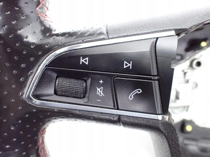 РУЛЬ МУЛЬТИФУНКЦИОНАЛЬНЫЙ КОЖА КРАСНАЯ СТРОЧКА SEAT LEON III 5F FR 16 г., фото 4