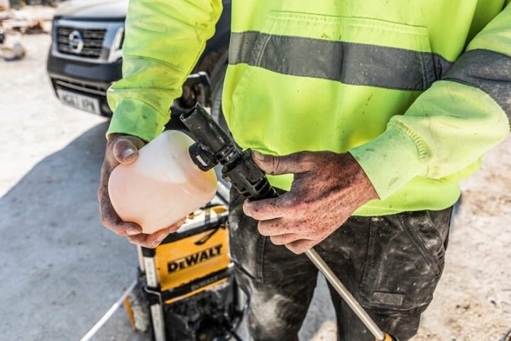 Мойка высокого давления аккумуляторная 2x18V DeWalt [DCMPW1600N-XJ] 70/85/110bar, фото 10