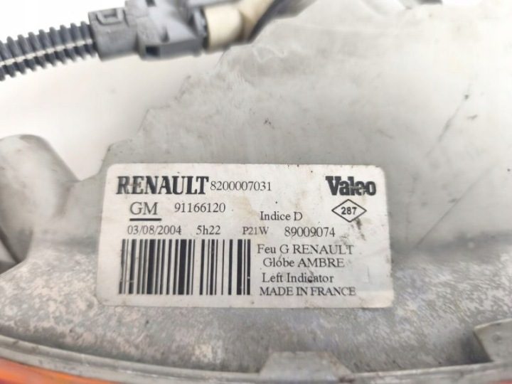 ПОВОРОТНИК ЛЕВЫЙ ПЕРЕДНИЙ RENAULT TRAFIC II VIVARO 01-06 8200007031 91166120, фото 7