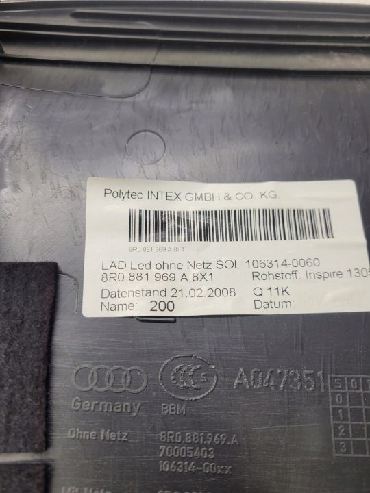 ЗАЩИТА ЗАДНЯЯ СИДЕНЬЯ AUDI A6 C7 A7 8R0881969A, фото 7