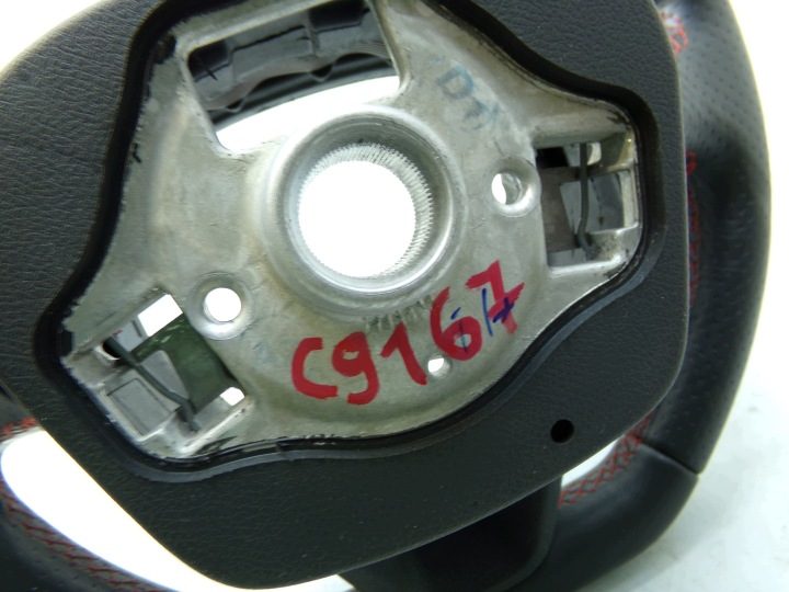 Руль мультифункциональный кожаный красный строчка Seat Ibiza FR 575419091H, фото 9