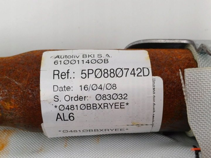 ШТОРКА БЕЗОПАСНОСТИ AIRBAG ПРАВЫЙ SEAT ALTEA XL 5P0880742D NR73, фото 2