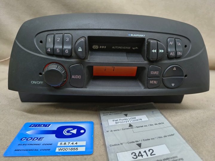 Fiat Punto II 2 Кассета Штатная Автомагнитола + КОД Инструкция, фото 3