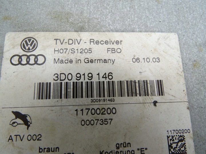 Тюнер ЭБУ модуль TV-DIV Receiver 3D0919146 VW Phaeton, фото 5
